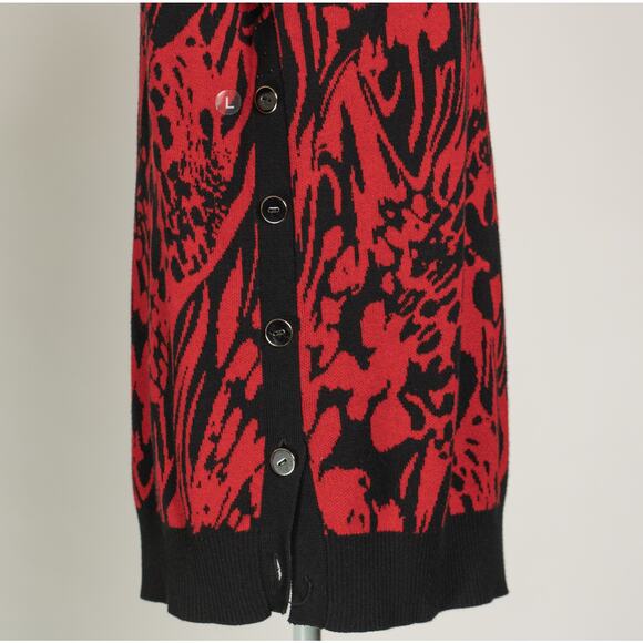 New York and Company Red Black Sweater Size Large - Picture 5 of 7